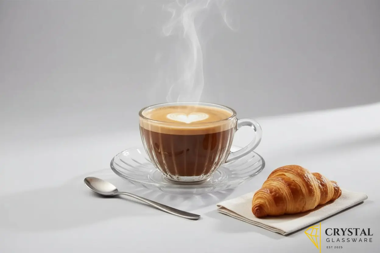 Delisoga Glass Cup and Saucer Set
